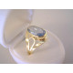 Zlatý dámsky prsteň žlté zlato,modrý zirkón DP63424Z 14 karátov 585/1000 4,24 g