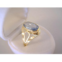 Zlatý dámsky prsteň žlté zlato,modrý zirkón VDP63424Z 14 karátov 585/1000 4,24 g