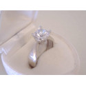 Ródiovaný dámsky strieborný prsteň veľký zirkón VPS52320 925/1000 3,20 g