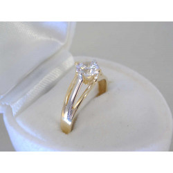 Dámsky zlatý prsteň zirkón v korunke VP54181V viacfarebné zlato 14 karátov 585/1000 1,81 g