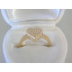 Srdiečkový zlatý prsteň VP52175Z žlté zlato, zirkony 14 karátov 585/1000 1,75g