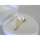 Zlatý prsteň dámsky biely opal VP55184Z 14 karátov 585/1000 1,84g