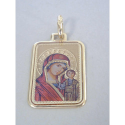 Zlatý prívesok Madona s Ježišom na platničke VI108Z žlté zlato 14 karátov 585/1000 1,08 g