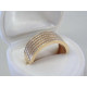 Výrazný dámsky zlatý prsteň žlté zlato ,kamienky zirkónu DP544Z 14 karátov 585/1000 4,0 g