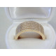 Výrazný dámsky zlatý prsteň žlté zlato ,kamienky zirkónu DP544Z 14 karátov 585/1000 4,0 g