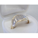 Zlatý dámsky prsteň viacfarebné zlato jemný vzor DP58183V 14 karátov 585/1000 1,83 g
