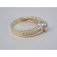 Pekný zlatý dámsky prsteň viacfarebné zlato,číre zirkóny DP52290V 14 karátov 585/1000 2,90 g