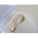 Zlatý prsteň ruženec viacfarebné zlato zirkón DP60364V 14 karátov 585/1000 3,64g