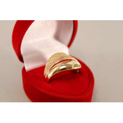 Zlatý dámsky prsteň zirkóny VP59328 14 karátov 585/1000 3,28g
