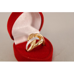Zaujímavý zlatý dámsky prsteň viacfarebné zlato VP56414V 14 karátov 585/1000 4,14g