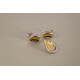 Dámska pozlátená strieborná súprava prívesok,naušnice s kamienkami VSS389 925/1000 3,89 g
