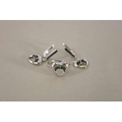 Dámska strieborná srdiečková súprava naušnice,prsteň s kamienkami VSS51664 925/1000 6,64 g