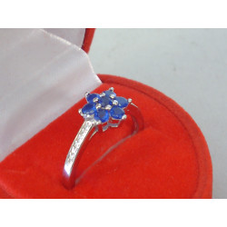 Strieborný dámsky prsteň s modrým zirkónom VPS52201 925/1000 2,01g