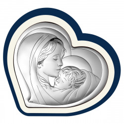 Strieborný obraz Pana Mária s Ježišom srdce DO6433/1