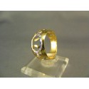 Zlatý dámsky prsteň s kruhmi žlté biele zlato VP59217V 585/1000 2,17g