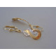 Zlaté dámske vysiace naušnice viacfarebné zlato jemný vzor VA230V 14 karátov 585/1000 2,30 g