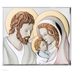 Strieborný obraz svätá rodina 81340 2L