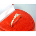 Jemný dámsky zlatý prsteň s kamienkami DP52109Z žlté zlato 14 karátov 585/1000 1,09 g