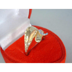 Zaujímavý dámsky prsteň vzorovaný DP56236V viacfarebné zlato 14 karátov 585/1000 2,36 g