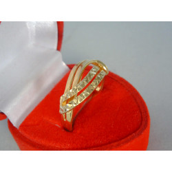 Zaujímavý dámsky zlatý prsteň žlté zlato DP57291Z 14 karátov 585/1000 2,91 g