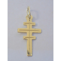 Zlatý prívesok kríž gréckokatolícky jemný vzor DI042Z žlté zlato 14 karátov 585/1000 0,42 g