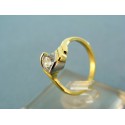 Zlatý prsteň dvojfarebné zlato kameň zirkón VP48213V