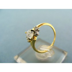 Zlatý prsteň žlté s bielym zlatom kameň zirkóny VP48167V