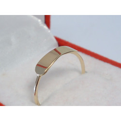 Dámsky zlatý prsteň s platničkou hladký povrch DP52086Z žlté zlato 14 karátov 585/1000 0,86 g