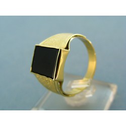 Zlatý pánsky prsteň žlté zlato kameň onyx VP64548Z