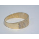 Výrazný dámsky zlatý prsteň hrubšia obruč kamienky DP62245Z žlté zlato 14 karátov 585/1000 2,45 g