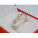 Jemný dámsky zlatý prsteň viacfarebné zlato jemný vzor DP54128V 14 karátov 585/1000 1,28 g