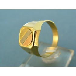 Zlatý pánsky prsteň trojfarebné zlato VP66655V
