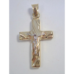 Zlatý prívesok Ježiš na kríži DI132V viacfarebné zlato 14 karátov 585/1000 1,32 g