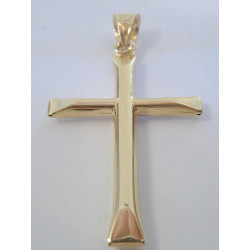 Zlatý pánsky prívesok hladký kríž žlté zlato DI139Z 14 karátov 585/1000 1,39 g