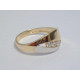 Zlatý dámsky prsteň viacfarebné zlato zirkón DP55252V 14 karátov 585/1000 2,52g