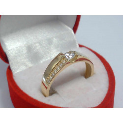 Zlatý dámsky prsteň žlté zlato zirkóny DP58246Z 14 karátov 585/1000 2,46g