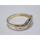 Jednoduchý dámsky zlatý prsteň viacfarebné zlato,zirkóny VP56192V 14 karátov 585/1000 1,92 g