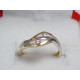 Zlatý dámsky prsteň s kamienkami viacfarebné zlato VP56187V 14 karátov 585/1000 1,87 g