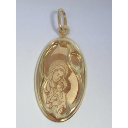 Zlatý prívesok Panna Mária s Ježišom žlté zlato DI126Z 14 karátov 585/1000 1,26g