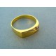 Pánsky prsteň dvojfarebné zlato podlhovastý tvar