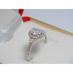 Jednoduchý dámsky strieborný prsteň číre zirkóny DPS62204 925/1000 2,04 g