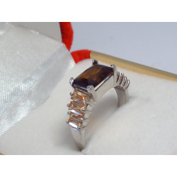Dámsky strieborný prsteň farebné zirkóny DPS57415 925/1000 4,15 g