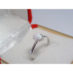 Jednoduchý dámsky strieborný prsteň opál,zirkóniky VPS55133 925/1000 1,33 g