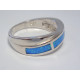 Ródiovaný dámsky strieborný prsteň modrý opál VPS64843 925/1000 8,43 g