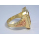 Zlatý pánsky prsteň viacfarebné zlato VP661160V 14 karátov 585/1000 11,60g