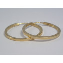 Jednoduché dámske zlaté naušnice kruhy hladké žlté zlato DA142Z 14 karátov 585/1000 1,42 g