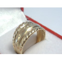 Výrazný dámsky zlatý prsteň vzorovaný DP56494Z žlté zlato 14 karátov 585/1000 4,94 g