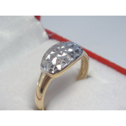 Zlatý dámsky prsteň vzorovaný viacfarebné zlato DP57220V 14 karátov 585/1000 2,20 g