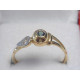 Zaujímavý dámsky zlatý prsteň viacfarebné zlato zelený zirkón DP57160V 14 karátov 585/1000 1,60 g
