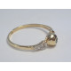 Zaujímavý dámsky zlatý prsteň viacfarebné zlato zelený zirkón DP57160V 14 karátov 585/1000 1,60 g